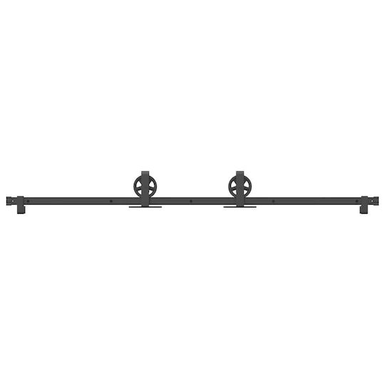 vidaXL Mecanism Pentru Ușă Glisantă De 183cm Negru