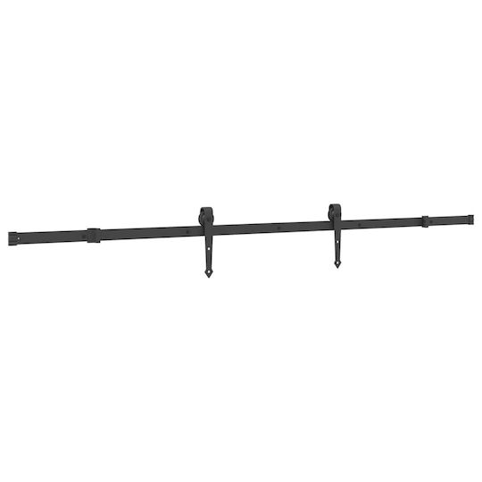 vidaXL Sliding Door Mechanism for Middle Door 213.5cm Black