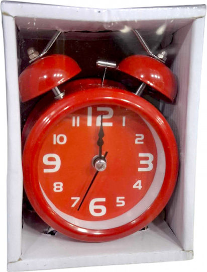 Tabletop Clock with Indicators Plastic with Alarm Clock Red 330195_r