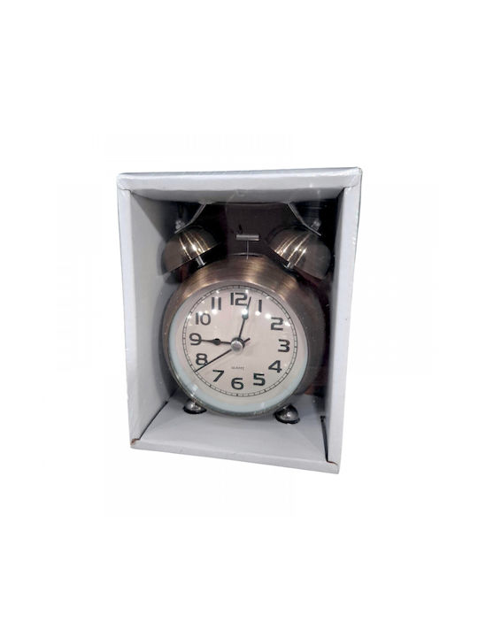Tradesor Metal Tabletop Clock with Bronze Alarm...