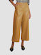 Women's High Waist Culottes in Loose Fit Camel