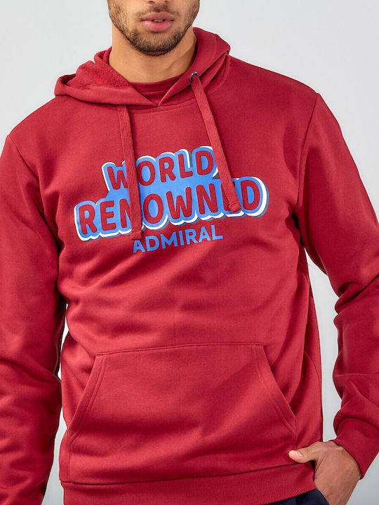 Admiral Admiral Sweatshirt mit Kapuze Tibetan Rot