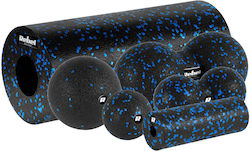 Massage Roller Set Mini Roller 2 Balls 2 Duoballs 6 Pieces Black-blue Color Mat Massage Roller Set Mini Roller 2 Balls 2 Duoballs 6 Pieces Black-blue Color Mat