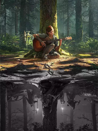 Gaming-Poster Last Us Part 2 Gm2306 40cm x 50cm Schwarzer Holzrahmen