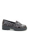 Lackleder Damen Loafers in Burgundisch Farbe