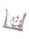Velvet Cushion 40x40 Cat Marie White