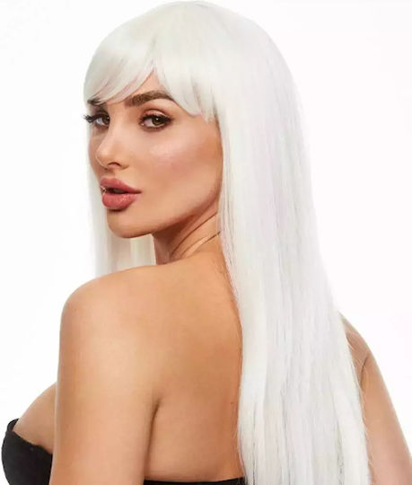 Pleasure Wigs Amber Περούκα Glow In The Dark White