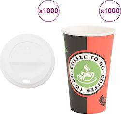 vidaXL Einweggeschirr 480ml 1000 Stück