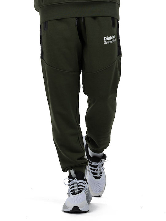 District75 Jogginghose mit Gummizug Khaki