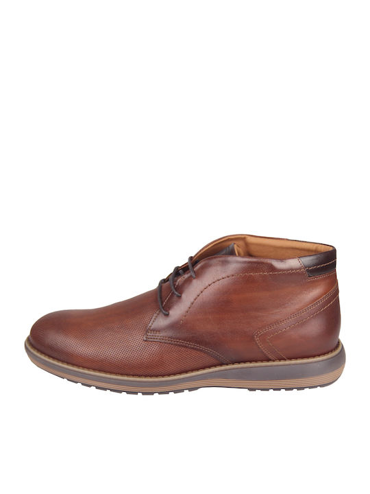 Damiani Leather Tabac Brown Men's Boots