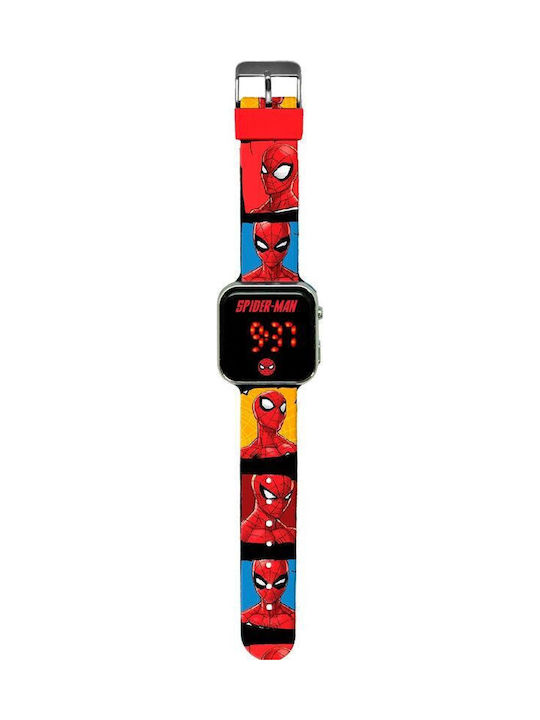 Spiderman Παιδικό Ψηφιακό Ρολόι 35mm Κόκκινο