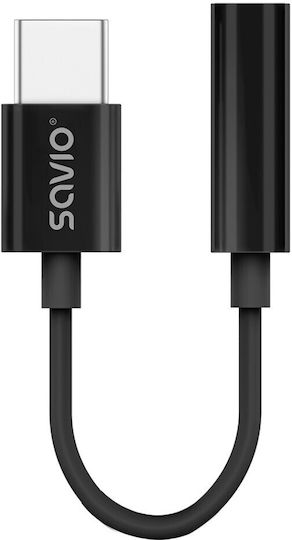 Savio Μετατροπέας USB-C male σε 3.5mm female