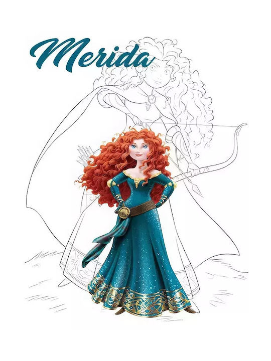 Tablou Copilăresc Princess Merida din Lemn 21x30buc