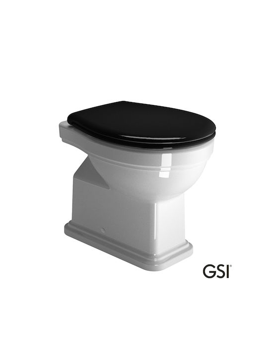 GSI Stehende Toilette mit Deckel Sanftes Schließen Schwarz
