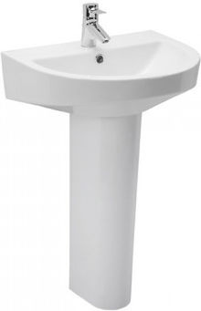 Sanindusa Wall Mounted Countertop Sink Porcelain 56x46cm White