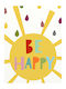 Kids Poster Be Happy Sun 50x70cm