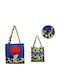 Τσάντα Υφασμάτινη Shoulder Shopping Bag Hulya Ozdemir Waste Away Night 021-8719 39x42cm Carmani