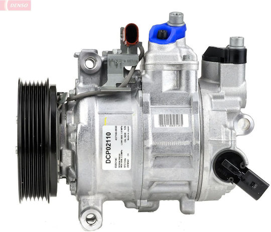 Denso Air Conditioning Compressor for Audi A6 C7 2.0d 11.13-09.18 12V 6SBU14C R134a 6 Groove Pulley 110mm Pag 46 120ml Magnetic Clutch