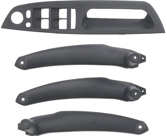Set 4 ornamente interioare din plastic negru compatibile BMW X5 E70 BMW X6 E71 2007-2014