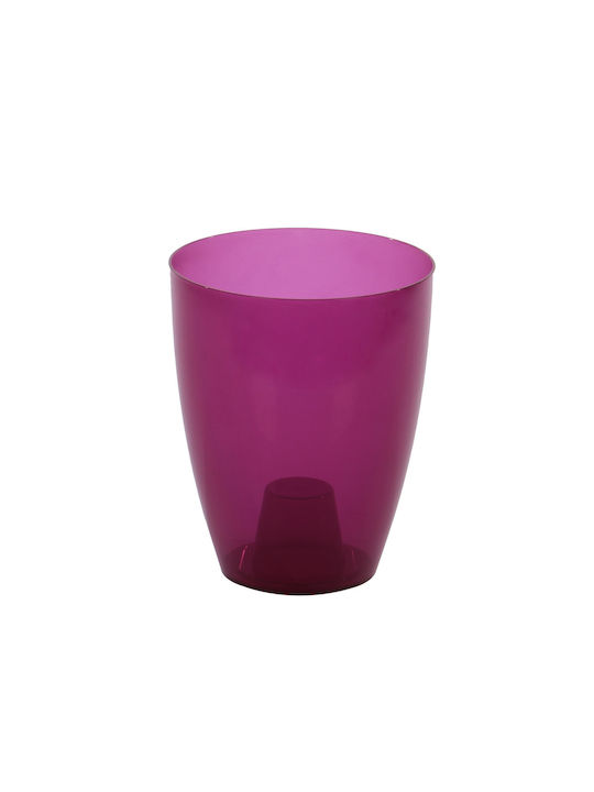 Ghiveci Plastic Transparent Amethyst 13.3x13.3cm.