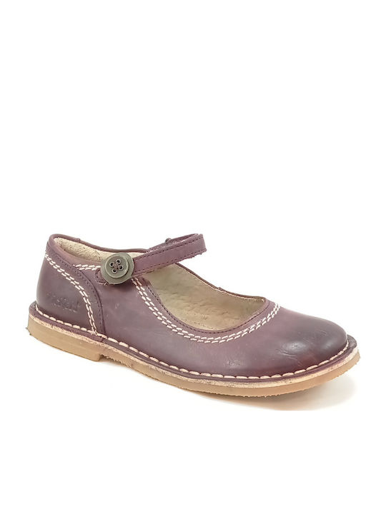 Balerini copii cu închidere Hoop & Loop Violet