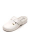Sanitaire Herren Leder Anatomisch Clogs Weiß