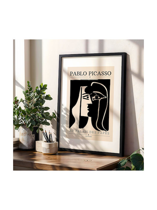 Poster Pablo Picasso At the Palace of the Popes Art077 21cm X 30cm White PVC Frame