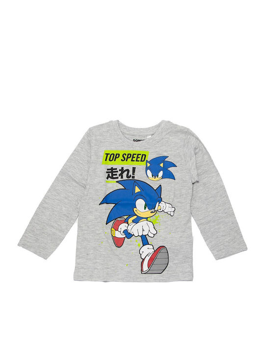 Sega Kinderhemd Langarm Grey Sonic