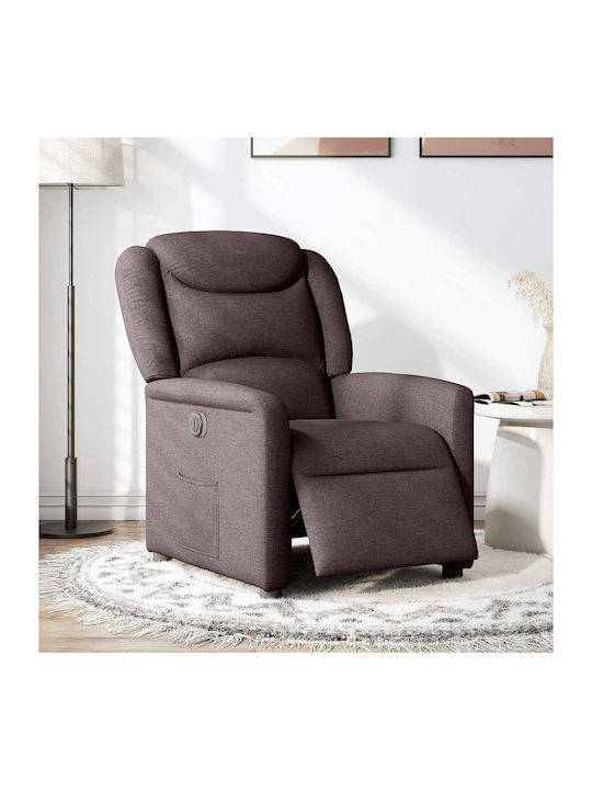 Πολυθρόνα Relax με Υποπόδιο Σκούρο Καφέ 78x95x1...