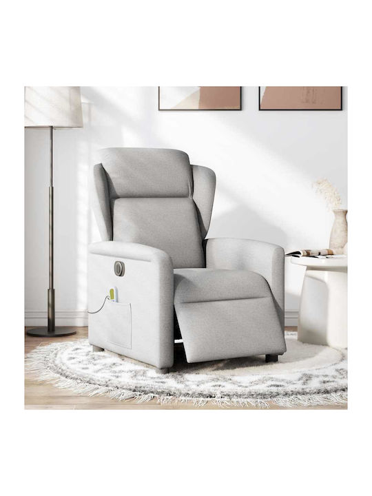 Πολυθρόνα Relax Massage με Υποπόδιο Γκρι Σύννεφ...
