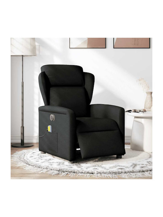 Πολυθρόνα Relax Massage με Υποπόδιο Μαύρη 78x95...