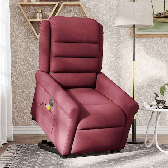 Relax Armchair Massage with Footstool Bordeaux 73x91.5x102.5cm