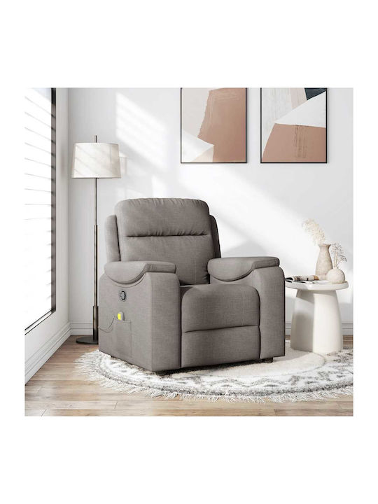 Relax Armchair Massage with Footstool Taupe 96x...