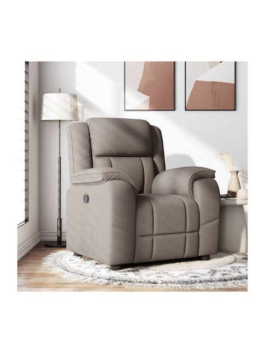 Relaxsessel mit Fußhocker Taupe 96x99x102cm