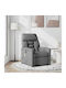 Πολυθρόνα Relax Massage με Υποπόδιο Σκούρο Γκρι 72x90x99cm