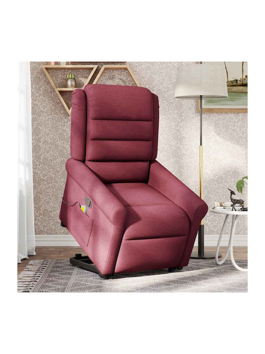 Πολυθρόνα Relax Massage με Υποπόδιο Μπορντό 73x...