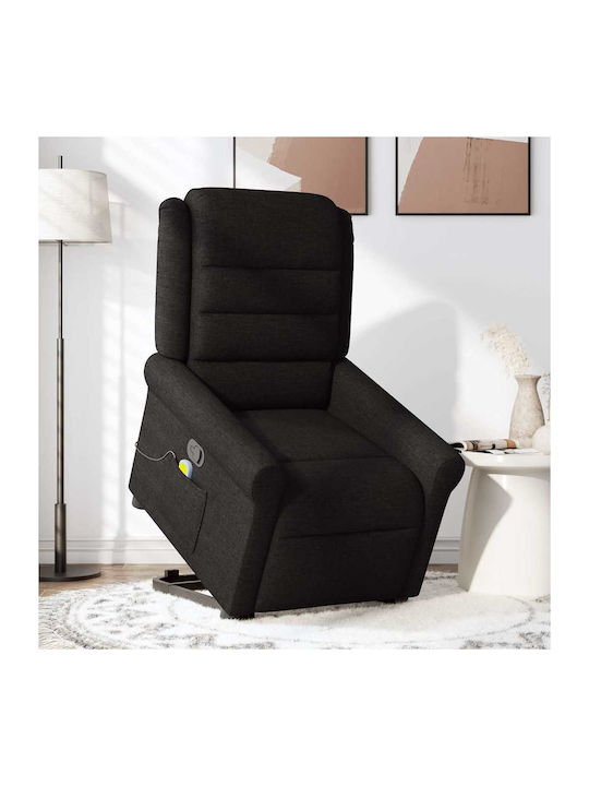 Πολυθρόνα Relax Massage με Υποπόδιο Μαύρη 73x91...