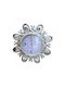 Antikes Wanduhr Kunststoff Silber Ø43cm