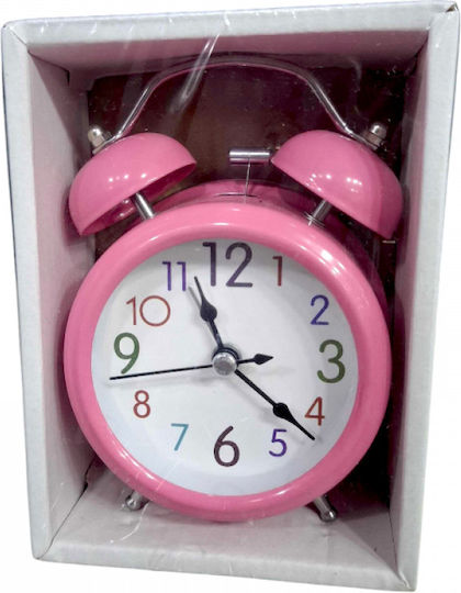 Tabletop Clock with Indicators with Alarm Clock Pink 001041_pi