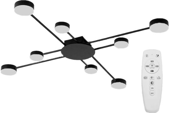 Συγχρονο Φωτιστικο Οροφης Led 8 Βραχιων App523-8c Μαύρο