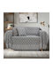 Lino Home Milto Ριχτάρι Τριθέσιου Καναπέ Chenille 180x300εκ. Gray 3000004152