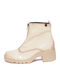 Leder Stiefeletten Damen Beige