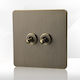 Noblesse Bronze Metallschalter Vichema 2-fach 2-Wege 10A Bronze