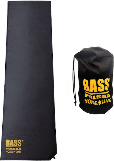 Bass Polska Selbstaufblasend Einzeln Camping Schlafmatte 180x50cm Dicke 5cm in Schwarz Farbe { pn }}