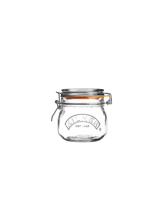 KIlner Vase for Tea / Coffee / Cereals with Airtight Lid Glass Transparent 500ml