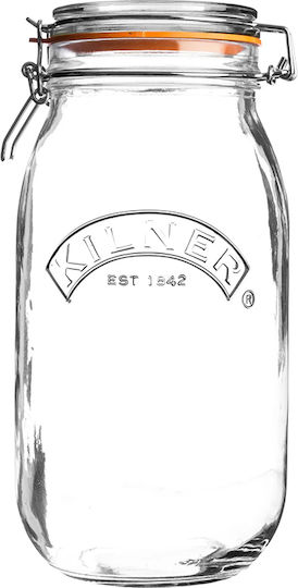 KIlner Vază Cereale / Paste Cu Capac Ermetic Sticlă Transparent 3000ml