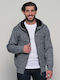 Men's Knitted Cardigan with Hood Gray