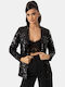 Damen Paillettenblazer Schwarz