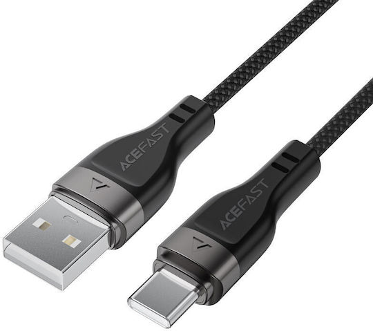 Hoco Magnetic / Braided USB 2.0 Cable USB-C male - USB-A 18W Black 1.2m (C11-04)