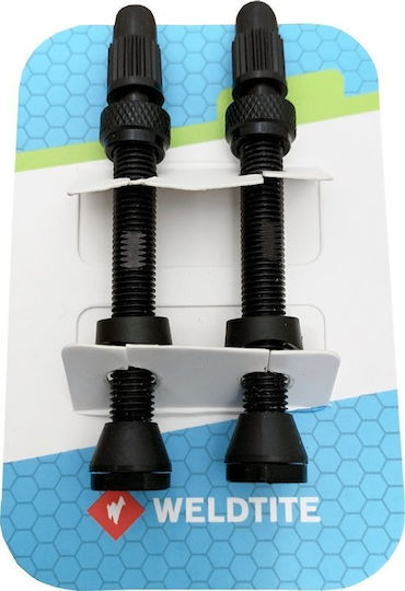 Weldtite Zestaw Wentyli Weldtite Tubeless Valve Kit 2 X 55mm Presta Na Blistrze
